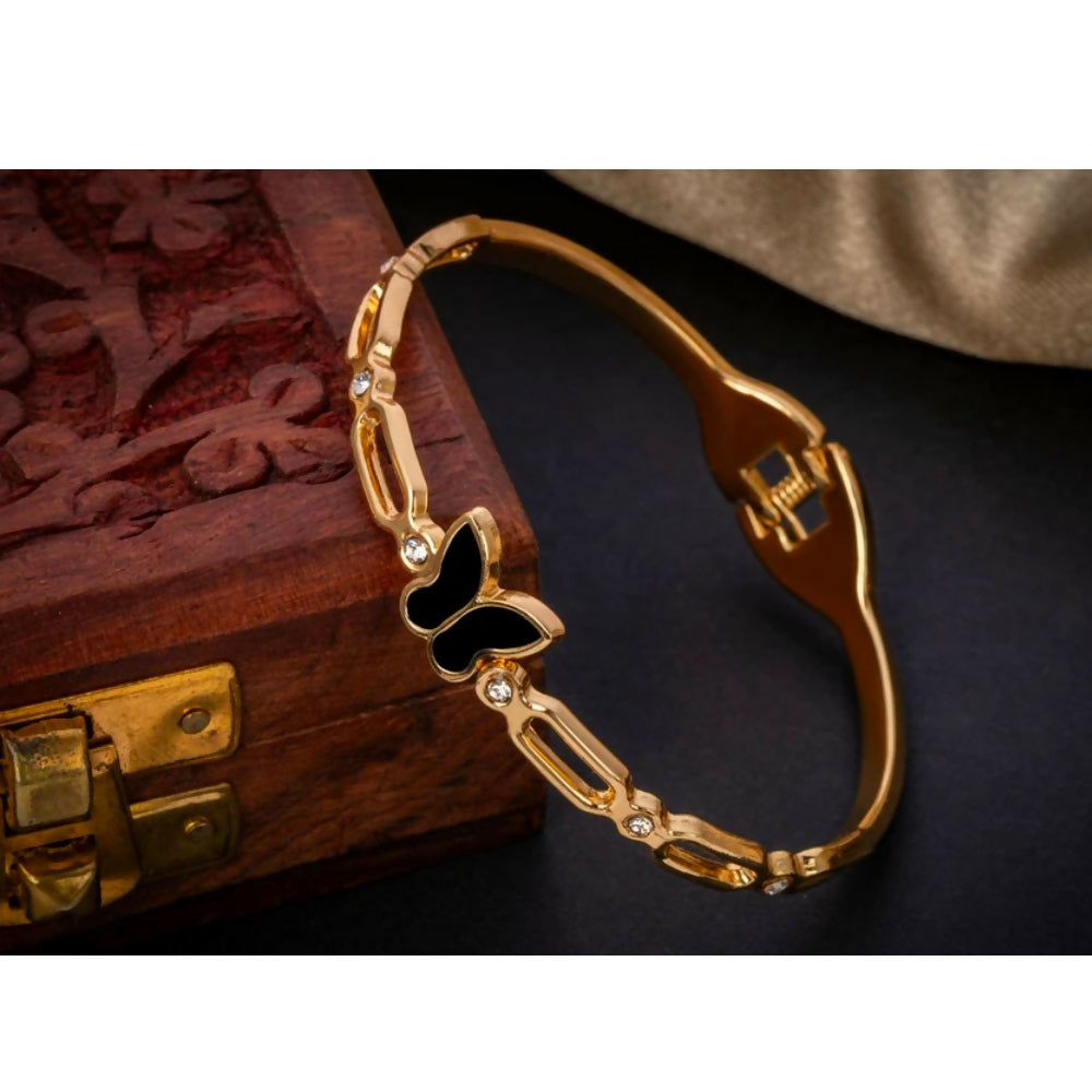 Stainless Steel Gold Plated Kada Bracelet For Girls And Women