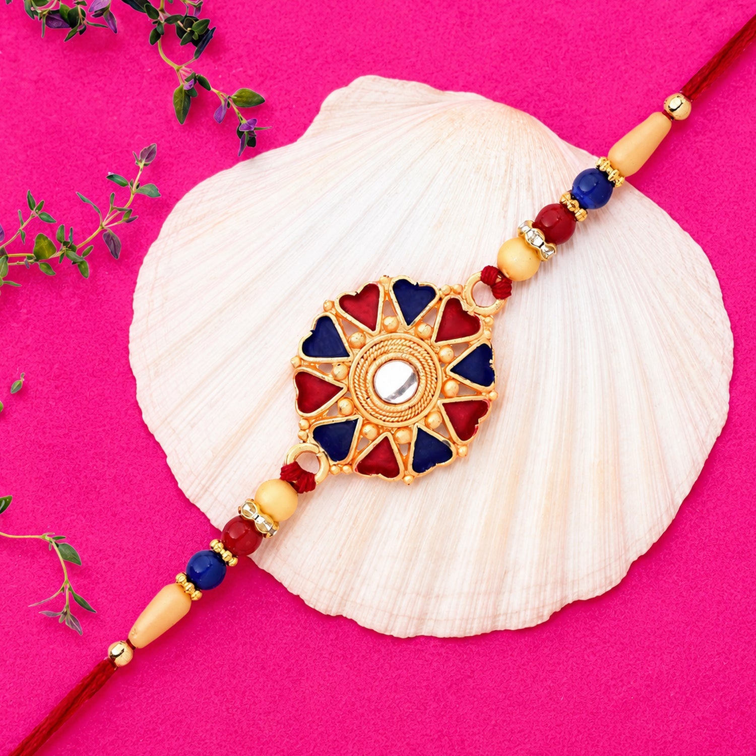 Traditional Rakhi Handcrafted & Skin-Friendly for Raksha Bandhan (5pcs)