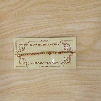 Stone Studded Designer Rakhi with Traditional Beads and Beautiful Festive Finish