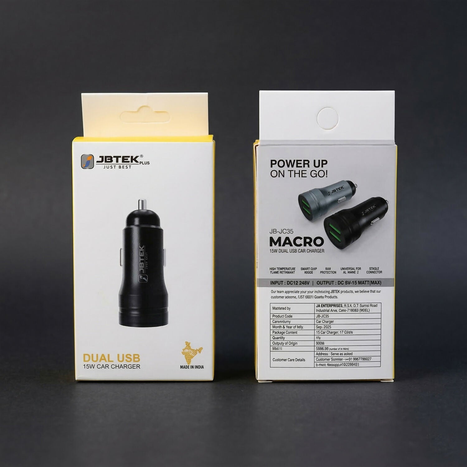 Dual USB Car Charger Fast Charging Adapter for Mobile Devices