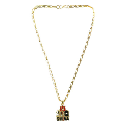 Shiva Trishul Pendant with Designer Chain
