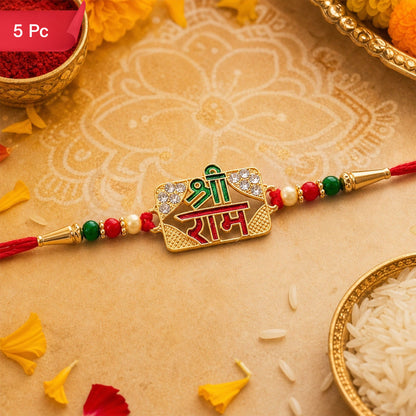 Shree Ram Rakhi Traditional Charm & Protective Symbol (5pcs)