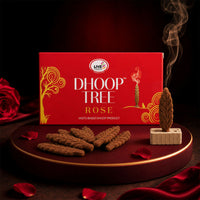 India First Rose Dhoop Tree Vastu Based Incense Product for Pleasant Home Fragrance (100Gm, 20pcs)