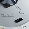 USB-A to Type-C Cable – 3A Fast Charging & Data Transfer
