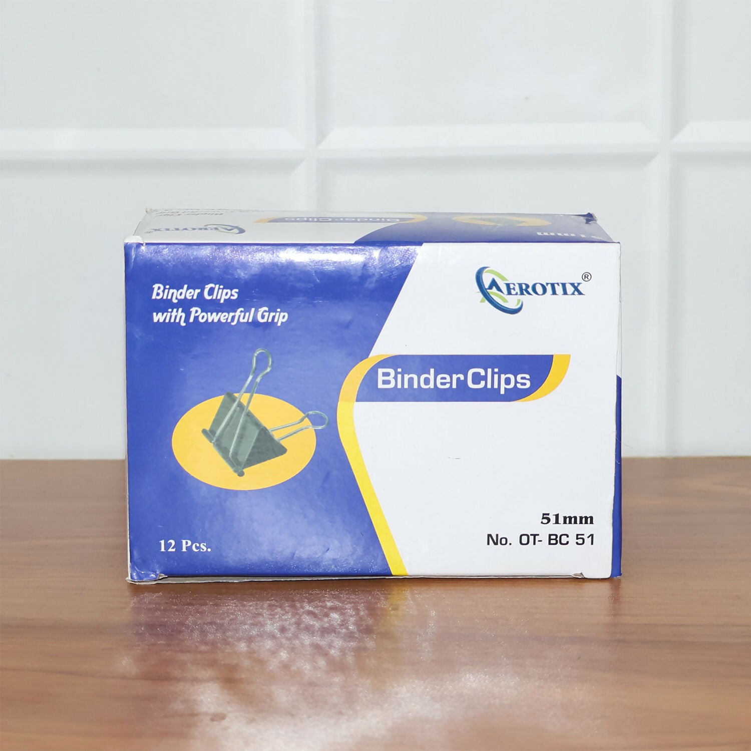 Heavy Duty Binder Clips Set with Strong Spring Grip for Office & School Use (51 mm, 12 Pieces)