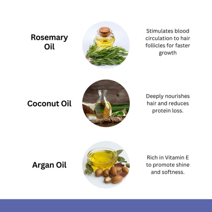 Rosemary Coconut Herbal Hair Oil with Natural Oils for Hair Care (200 ml)