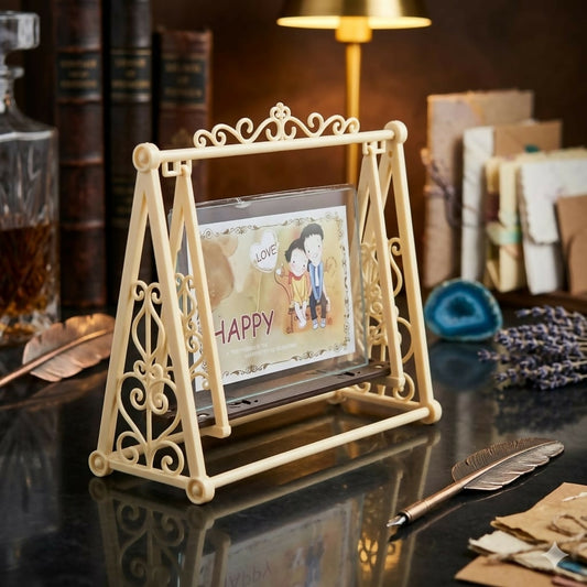 Jhoola style rotating swing photo frame showing 5x7 photo