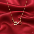 Gold Plated Infinity Heart Necklace – Elegant CZ Stone Jewelry