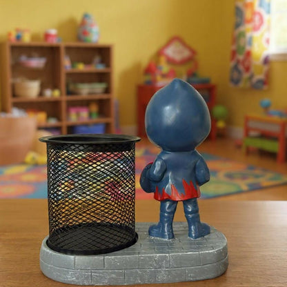 Superhero Style Pen Holder with Cartoon Figure Desk Organizer (Design may vary)
