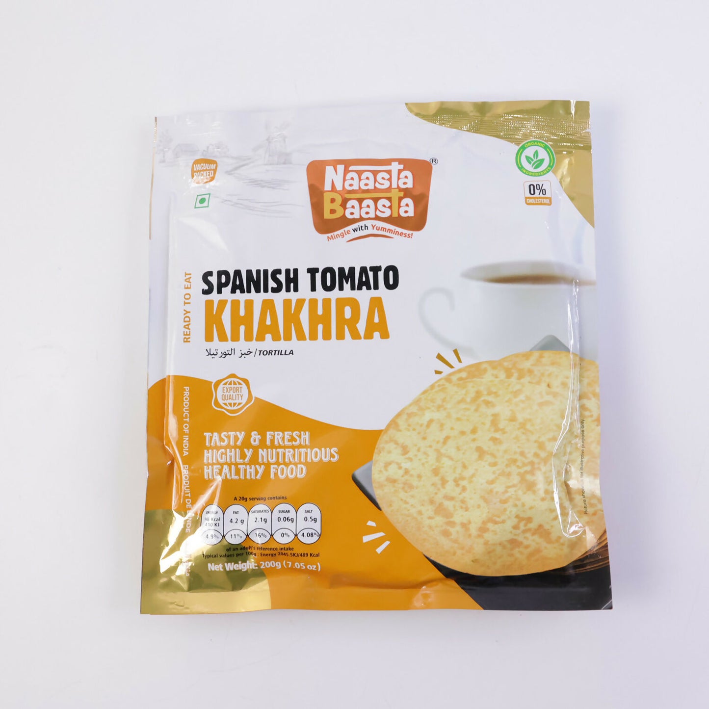 Naasta Baasta Spanish Tomato Khakhra – Tasty & Fresh Highly Nutritious Healthy Food (200Gm)