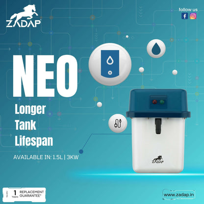ZADAP Portable 3kW Instant Water Heater - Fast & Safe
