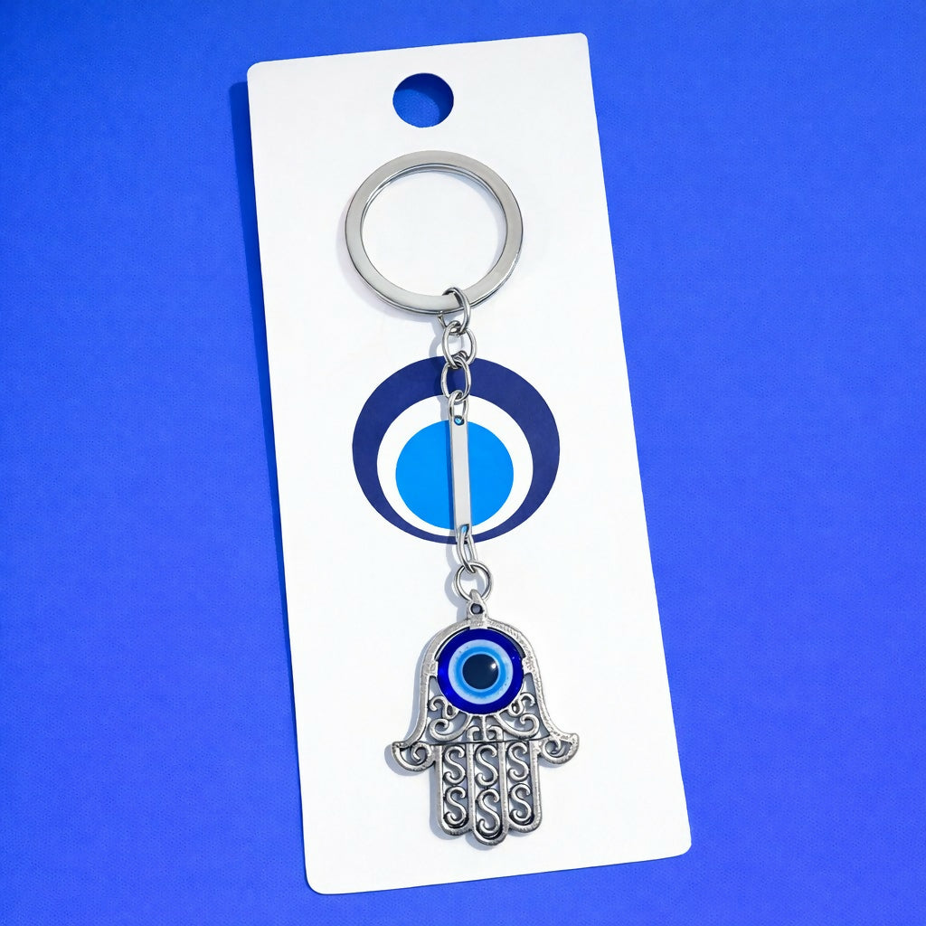 Hamsa Evil Eye Keychain for Car Keys, Bags & Protection Gifting