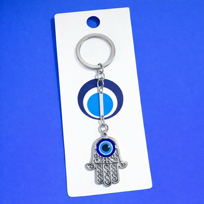 Hamsa Evil Eye Keychain for Car Keys, Bags & Protection Gifting