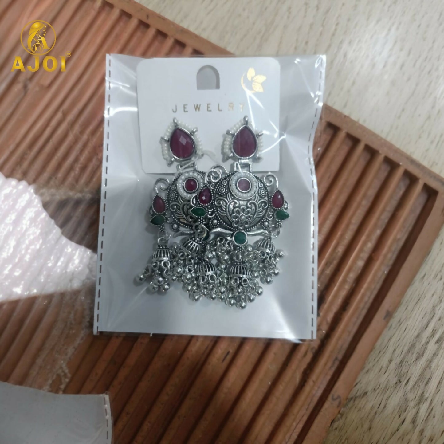 Premium Ethnic Ruby Chandbali Designer Earrings