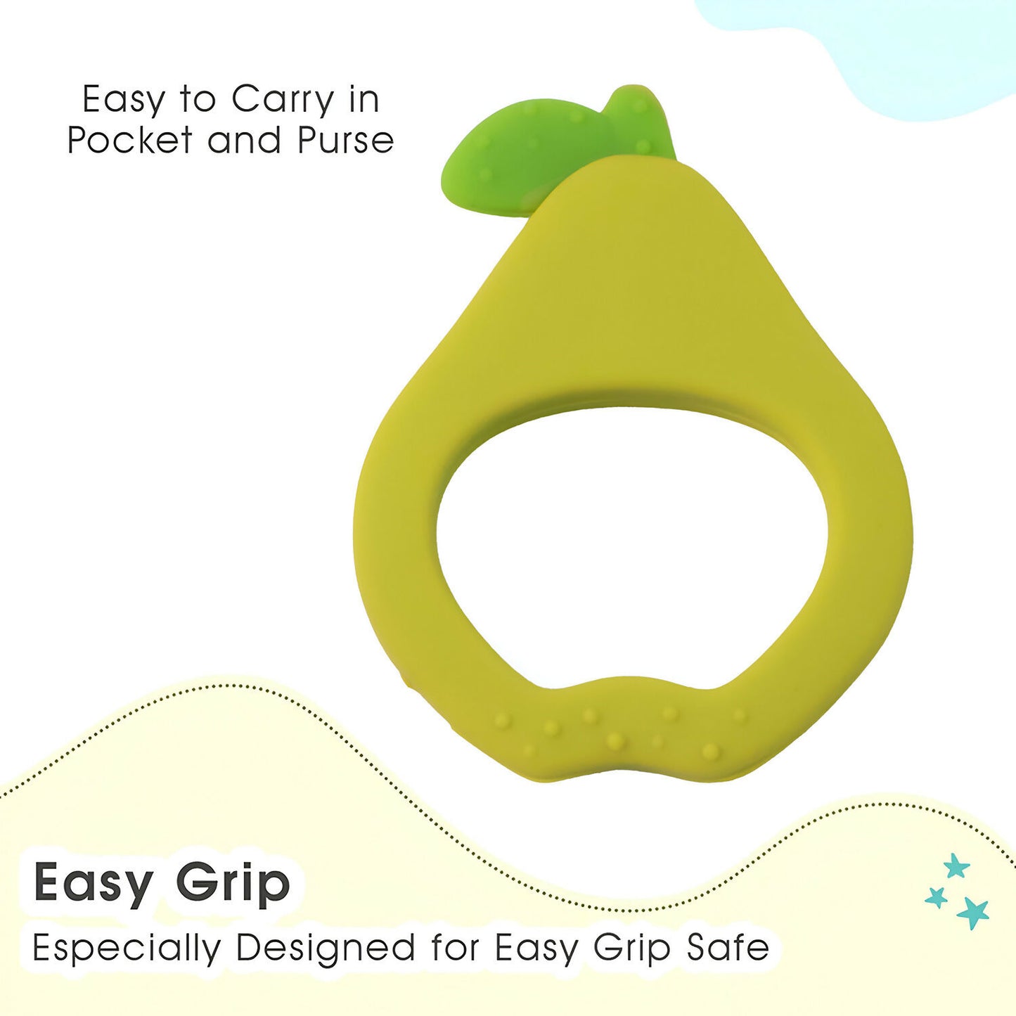 Guava shaped silicone baby teether