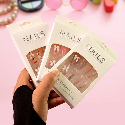 Reusable Press-On Artificial Nails with Adhesive Stickers (1 Pkt)