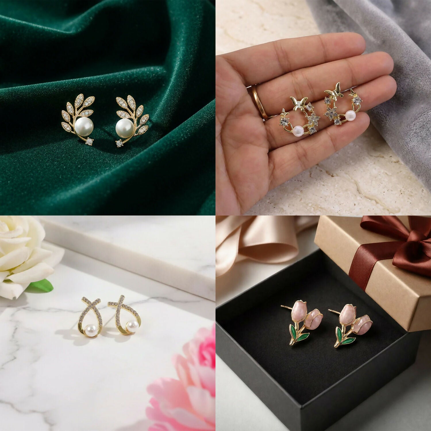 Korean Style Earrings Set – Versatile, Trendy & Elegant