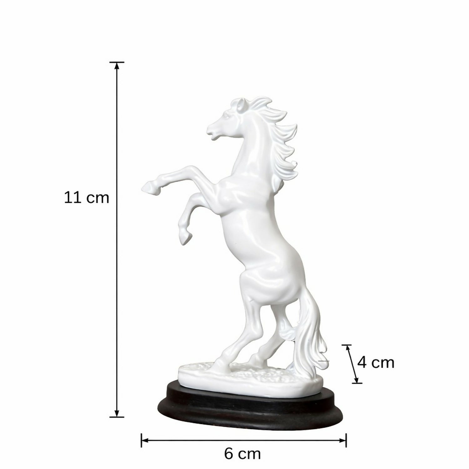 White Horse poly-resin Showpiece Statue for Home & Office Décor