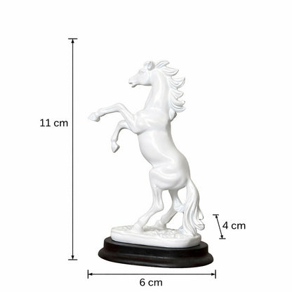 White Horse poly-resin Showpiece Statue for Home & Office Décor