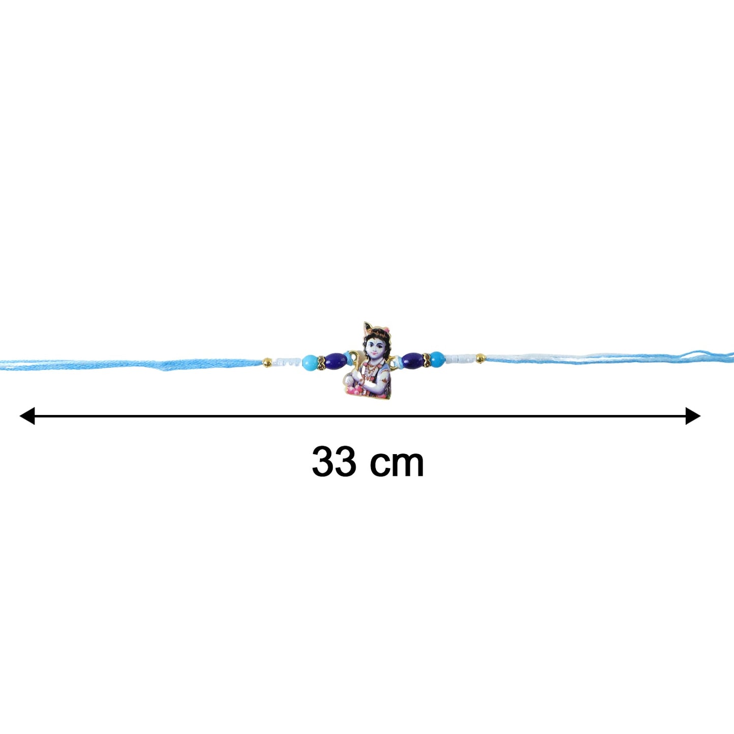 Lord Krishna Rakhi for Raksha Bandhan with Beads Design (5pcs)