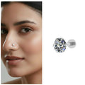 Silver Plated Nosepin Labret – Elegant Everyday Sparkle