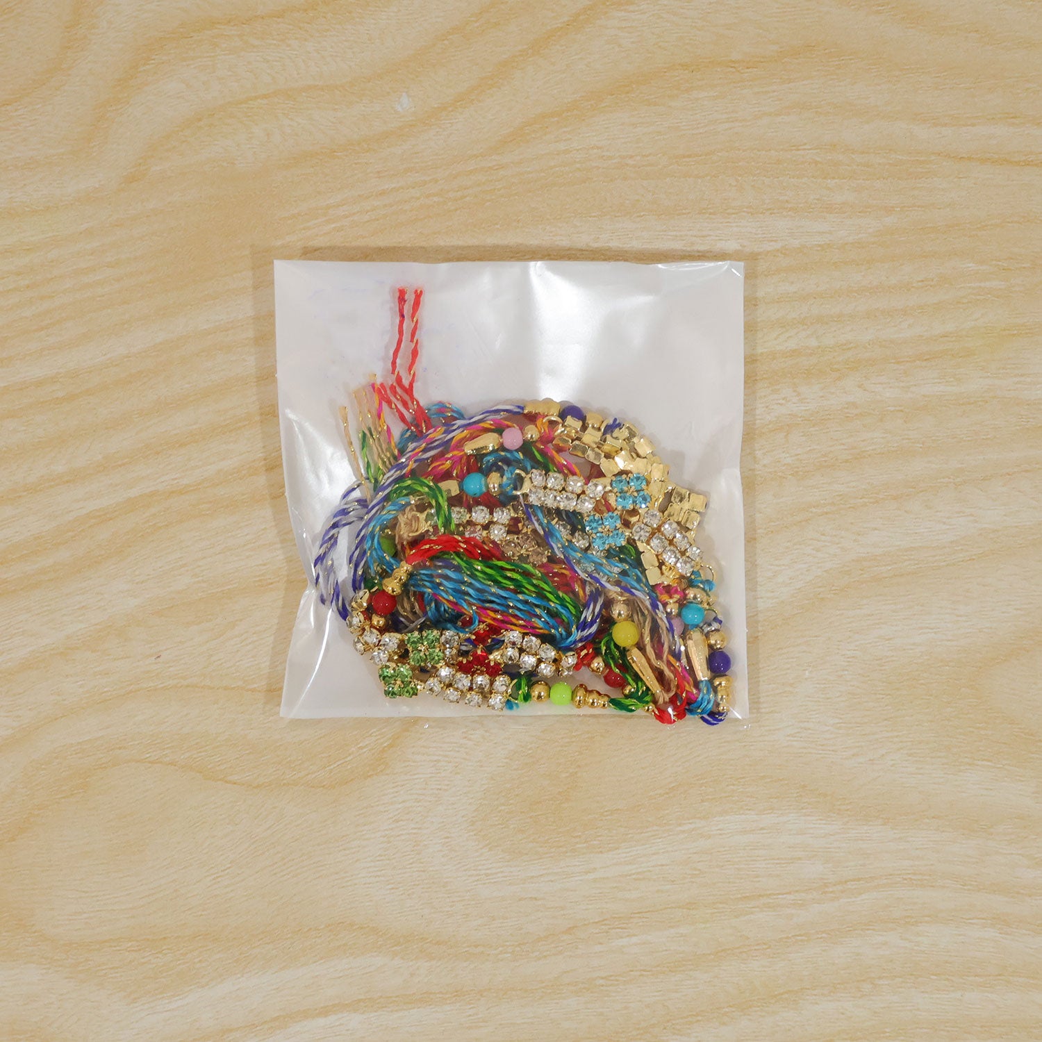 Floral Motif Long Bar Rakhi for Raksha Bandhan (Pack of 6)