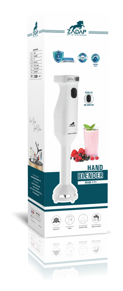ZADAP RHB-111 hand blender metal shaft and push button switch