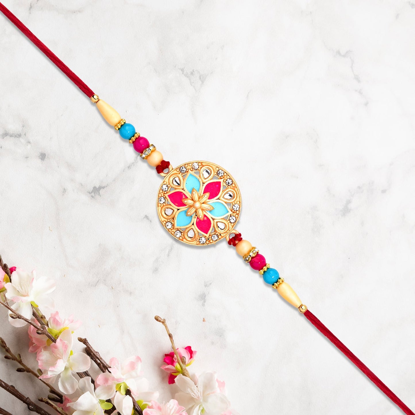 round flower rakhi