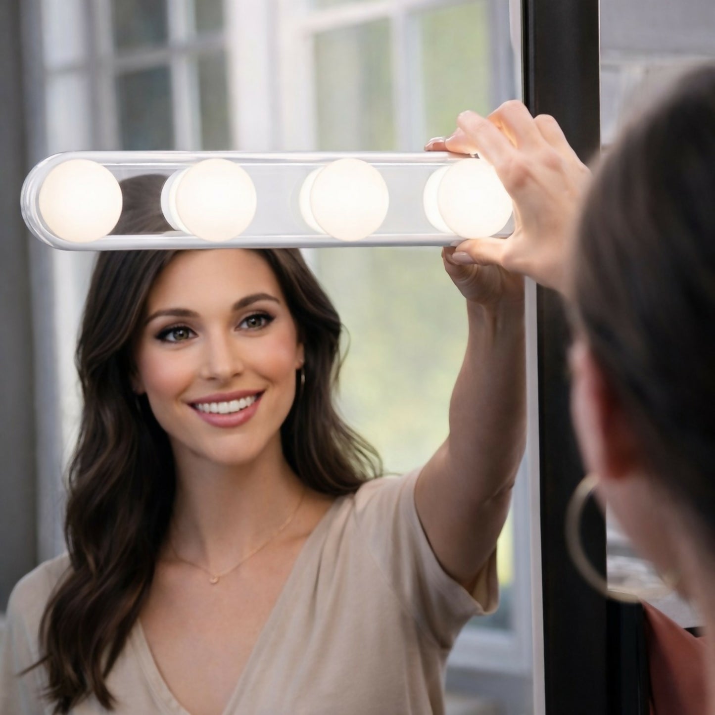 LED Vanity Mirror Light Strip with 4 Bulbs for Makeup, Dressing Table & Bathroom