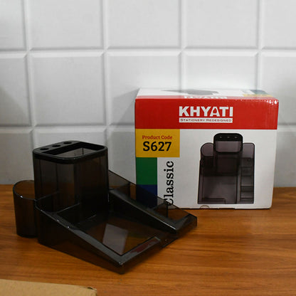 Khyati Classic Stationery Holder Stand – Multi-Compartment Desk Organizer