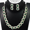 Diamond Necklace – White & Emerald Green Elegance | BW