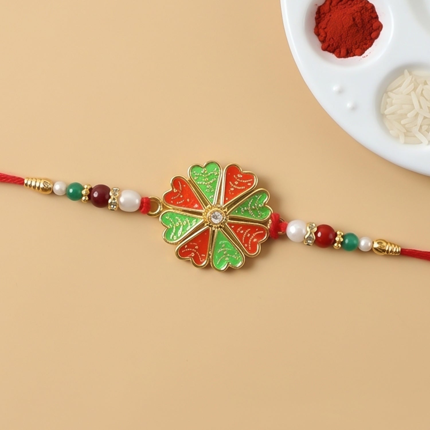 Traditional Rakhi Meenakari Floral Designer Raksha Bandhan (10pcs)