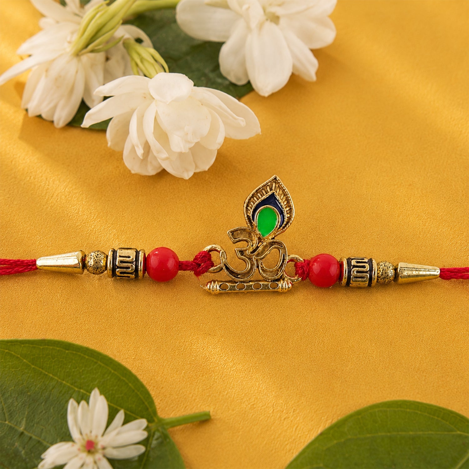 Beadwork Rakhi for Brothers Traditional Design for Raksha Bandhan (10pcs)
