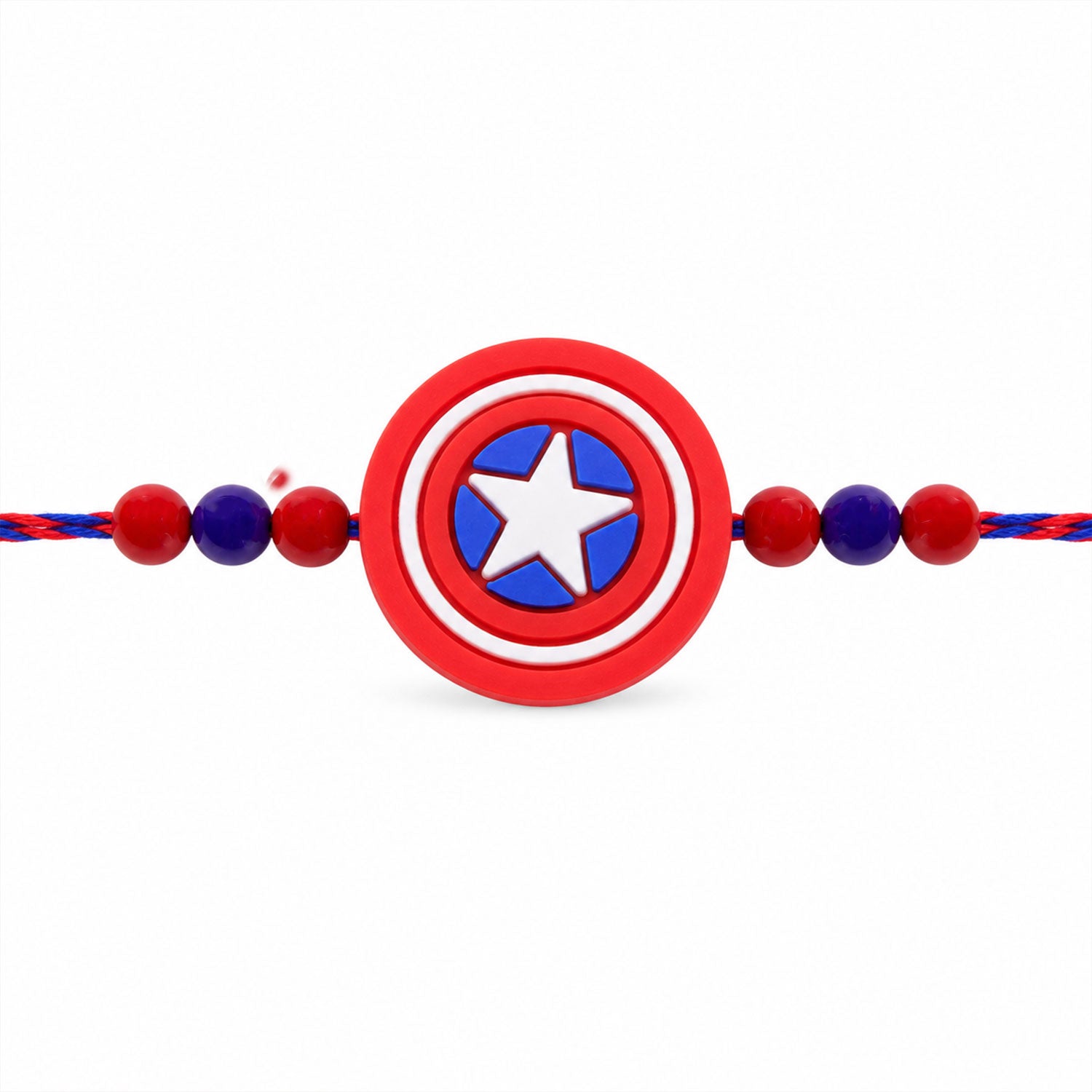 Superhero Shield Kids Rakhi with Playful Beaded Detailing Work (5pcs)