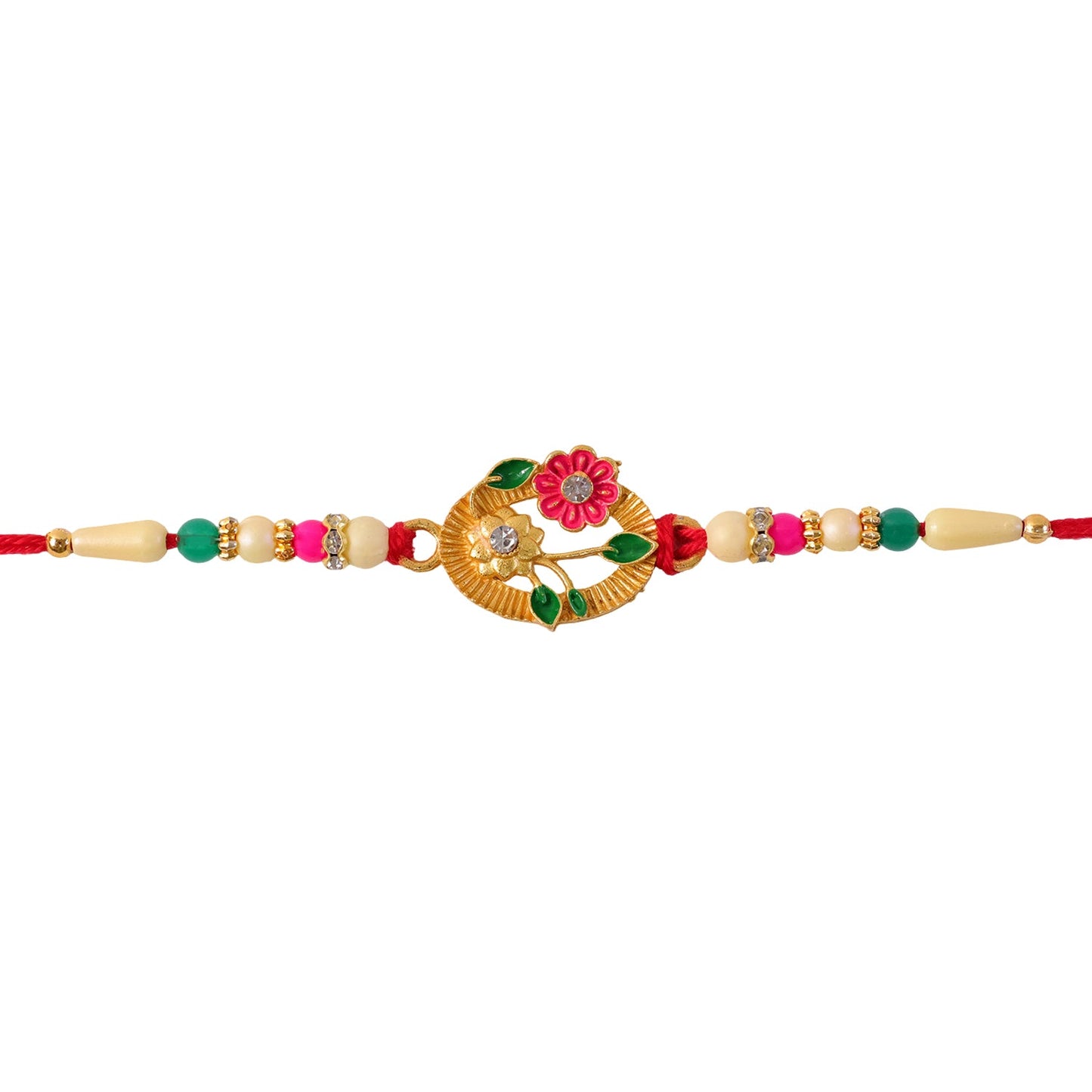 Flower Motif Rakhi Festive Design for Brothers (10pcs)