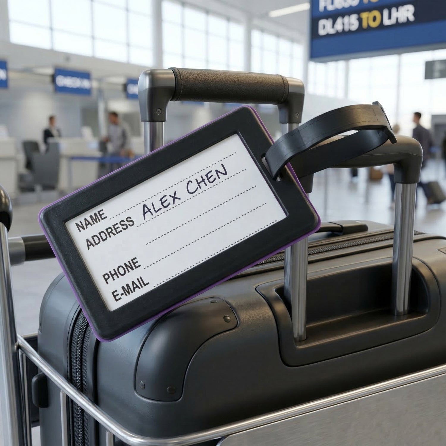 bold luggage identification tag