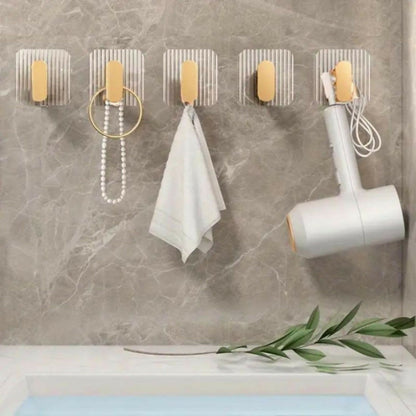 Adhesive Acrylic Towel Hooks pack of 4