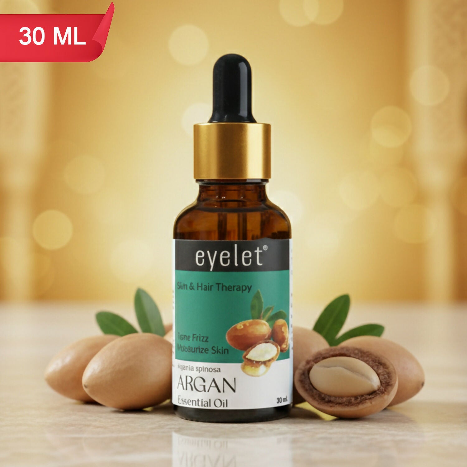 Eyelet Argan Essential Oil for Deep Hair Nourishment & Skin Moisturizing – 30ML