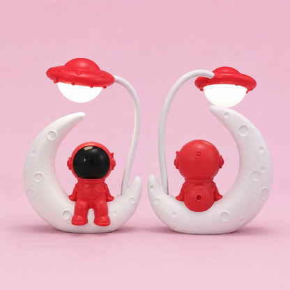 Astronaut Moon LED Table Lamp with Dual Light Modes for Kids Room & Study