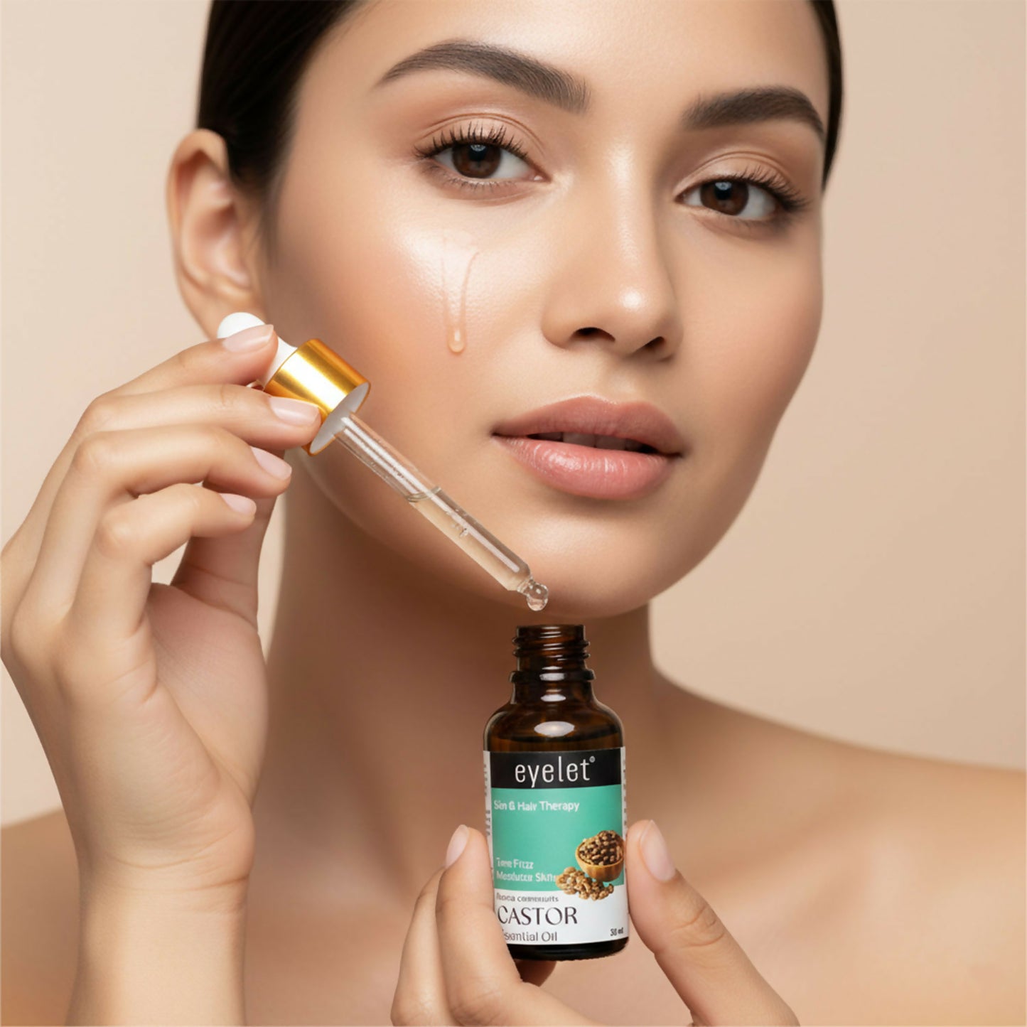 Eyelet Castor Essential Oil for Skin & Hair Therapy Tame Frizz & Moisturize Skin (30ML)