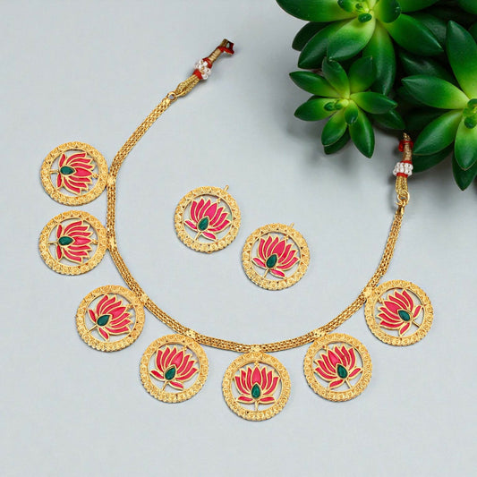 Heavy R Gold-Tone Traditional Filigree Choker Set