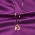 Hummingbird Heart Mangalsutra – Elegant Gold Plated Pendant