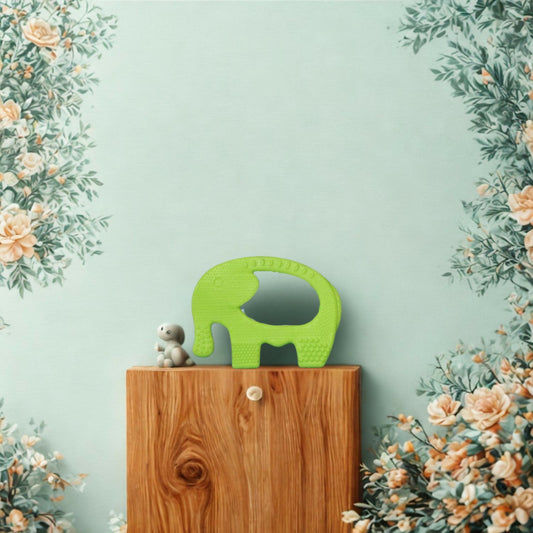 Elephant Shaped Silicon Baby Teether
