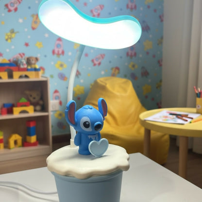 Cute Cartoon LED Desk Lamp for Kids Room, Study Night Light with Soft Glow