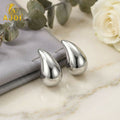 Premium Silver Teardrop Earrings for Women & Girls | Glossy Statement Style