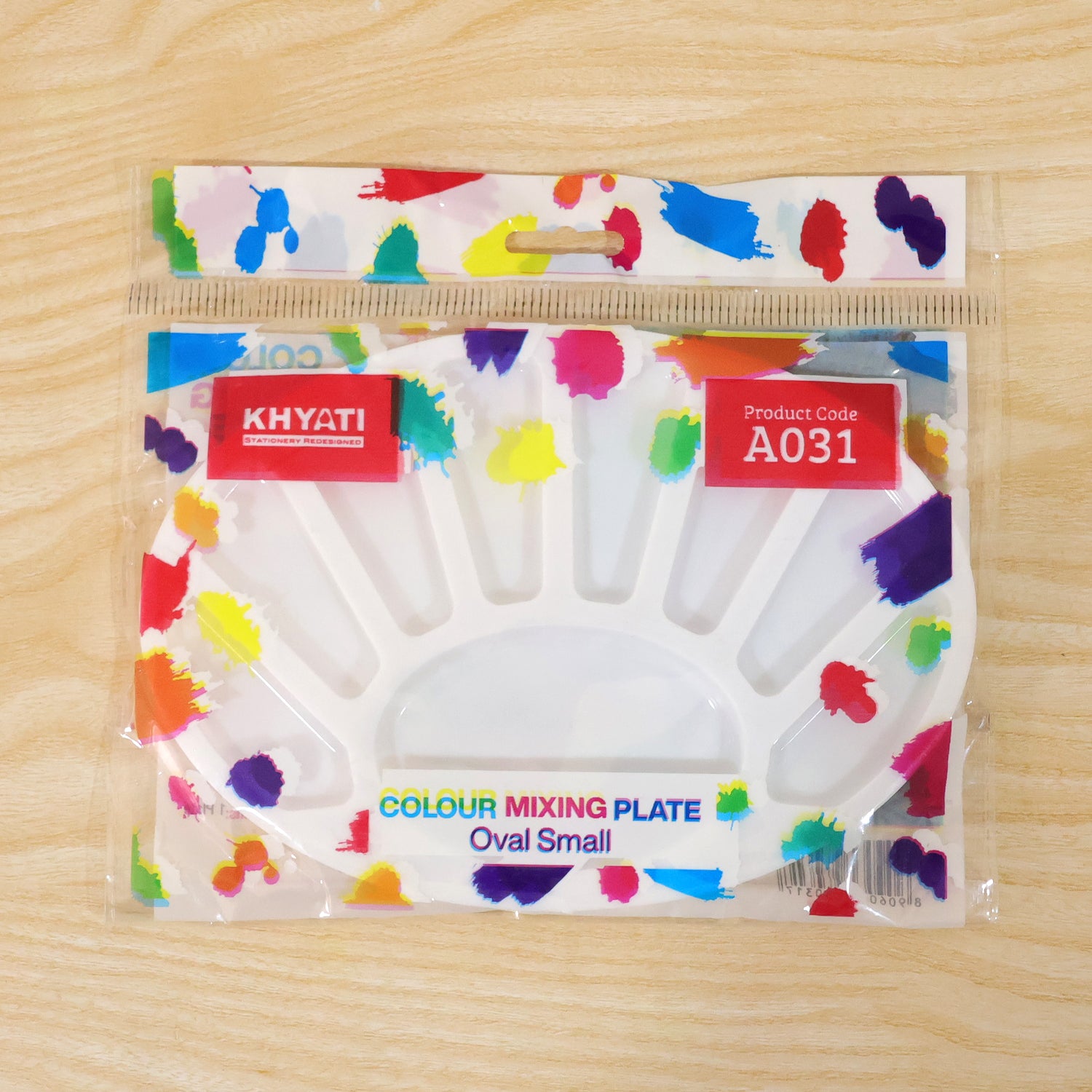Small Oval Colour Mixing Plate 8 Well Paint Palette for Painting & Colour Blending