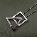 Square Chain Pendant for Men – Geometric Modern Style