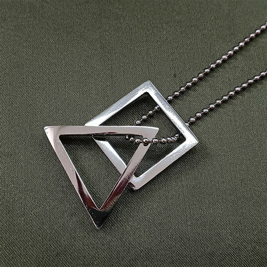 Square And Triangle Chain Pendant For Men