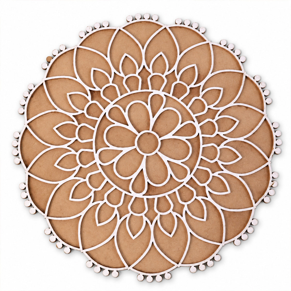 Round Floral Rangoli Stencil Board for Door Entrance and Festive Decoration