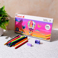 Plastic Crayons – 24 Vibrant Shades with Sharpener & Eraser
